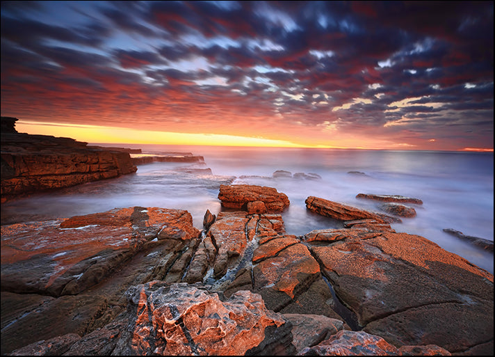 155290580 stunning sunrise at dawn. Swift movement in the clouds as they swept in fast, available in multiple sizes