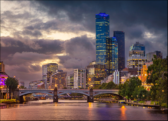 182198947 Cityscape image of Melbourne Australia during summer sunset, available in multiple sizes - Chamton