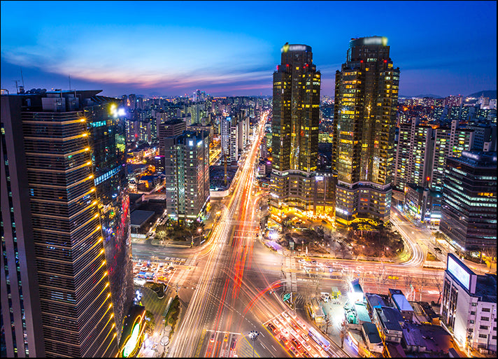 193781197 Seoul city with skyscrapers and intersection in downtown Seoul South Korea, available in multiple sizes