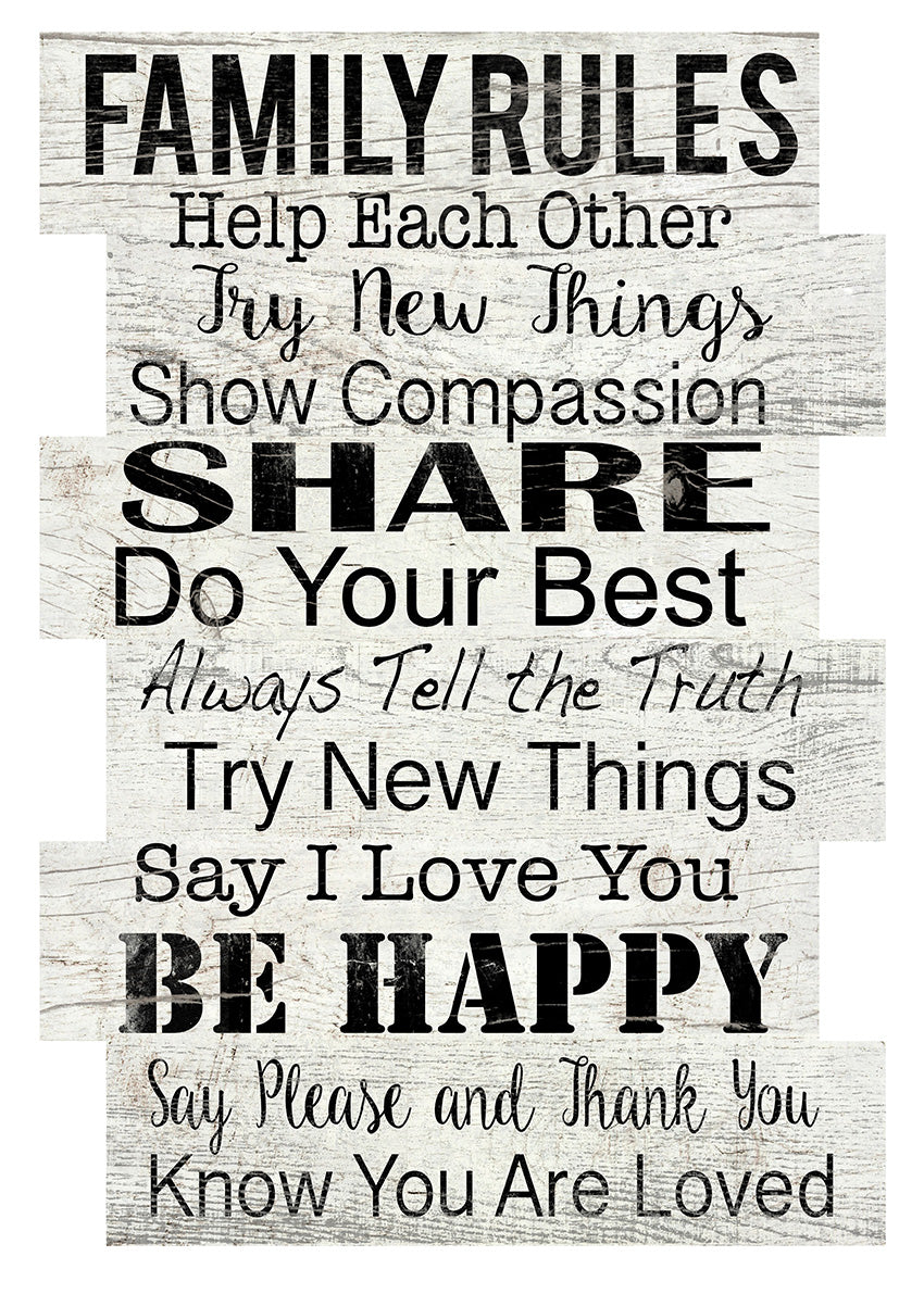 40058 MA Family Rules, available in multiple sizes