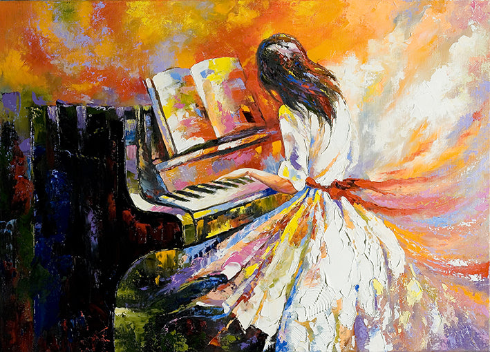 6130021 Playing on the Piano, available in multiple sizes
