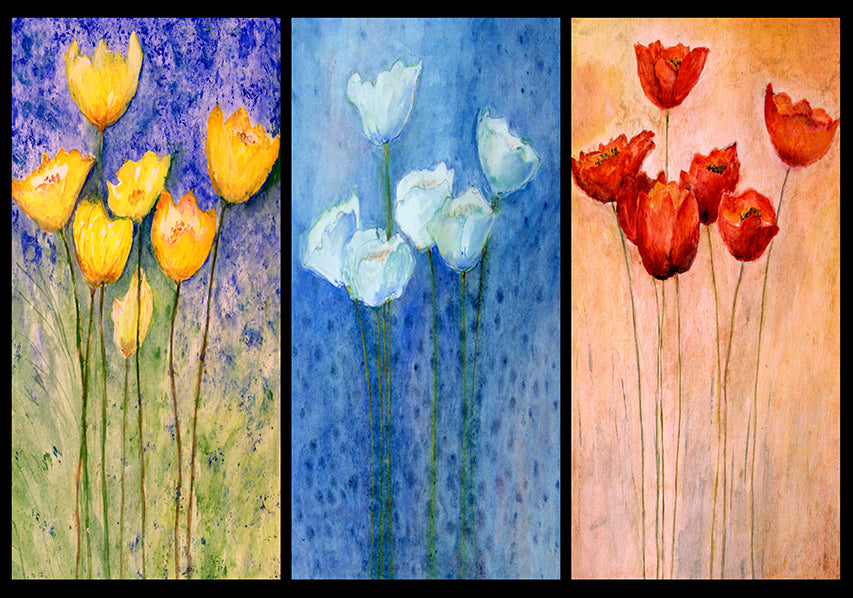 6352881 floral tryptich, available in multiple sizes