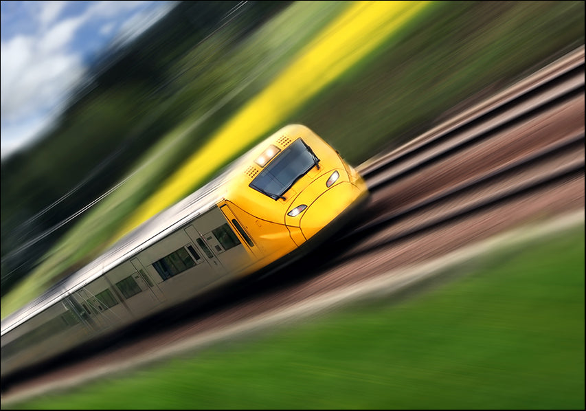 830950 Fast moving train, available in multiple sizes