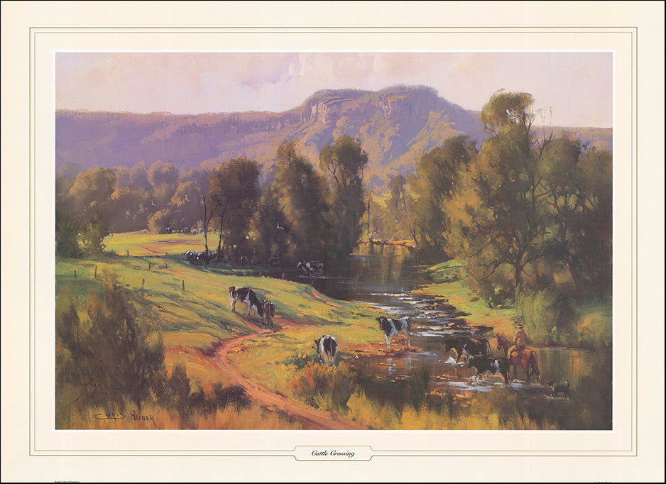 AAC CHO301 Cattle Crossing by Chris Huber multiple sizes on paper