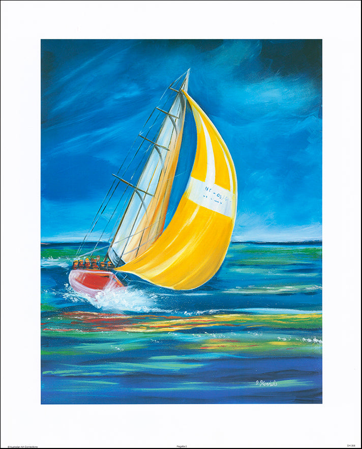 AAC DH006 Regatta 1 by Detlev Henrichs 49x61cm on paper