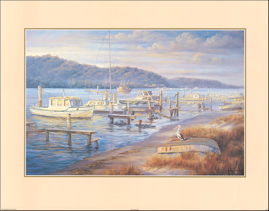 AAC JB29 At the Moorings by John Bradley multiple sizes on paper - Chamton