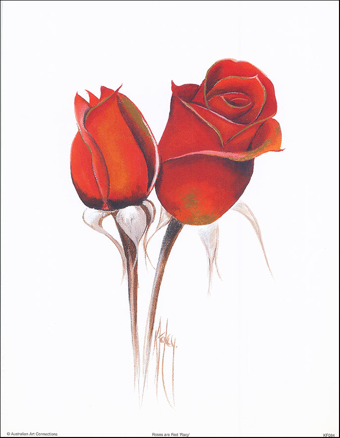 AAC KF084 Roses are Red Racy by Karen Foley 27x35cm on paper - Chamton