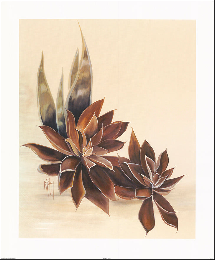 AAC KF093 Earthern Tones by Karen Foley 60x73cm on paper