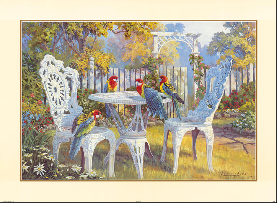 AAC LM340 The Garden Party by Les Miles multiple sizes on paper