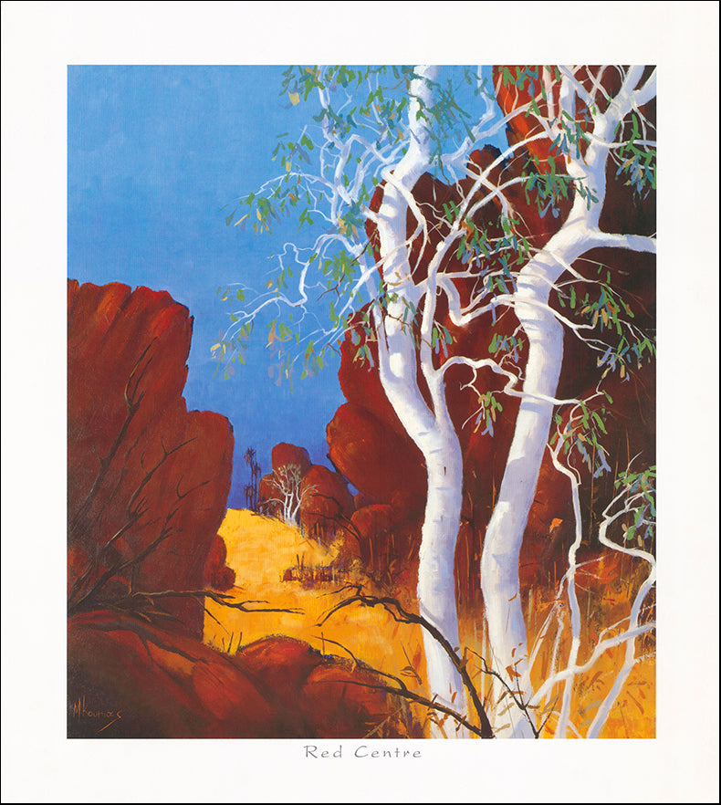 AAC MK003 Red Centre by Marino Kounias 68x76cm on paper