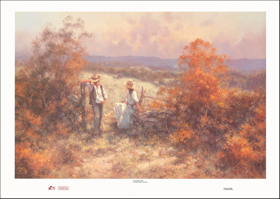 AAC RWT0112 The Boundry Wall by Ramon Ward Thompson 90x64cm on paper
