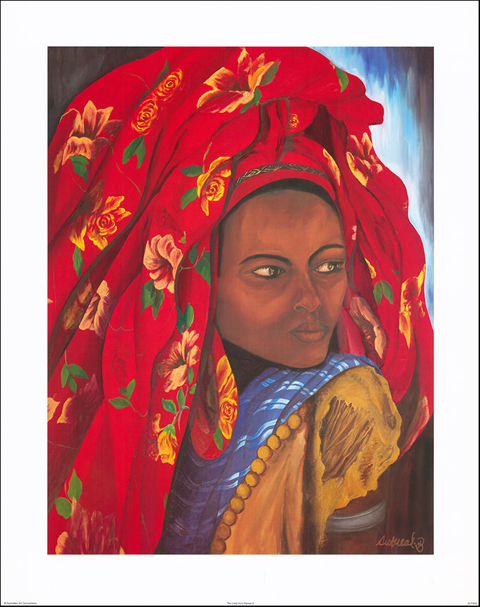 AAC SUT005 The Lady from Hareer 2 by Sutueal 61x76cm on paper - Chamton