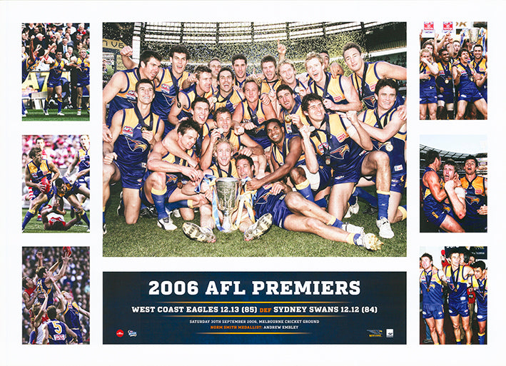 AFL Westcoast Eagle 2006 premiers 50x70cm paper - Chamton