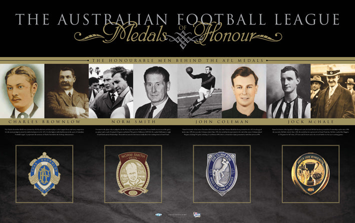 AFL VFL Medals of Honour 80x50cm paper - Chamton