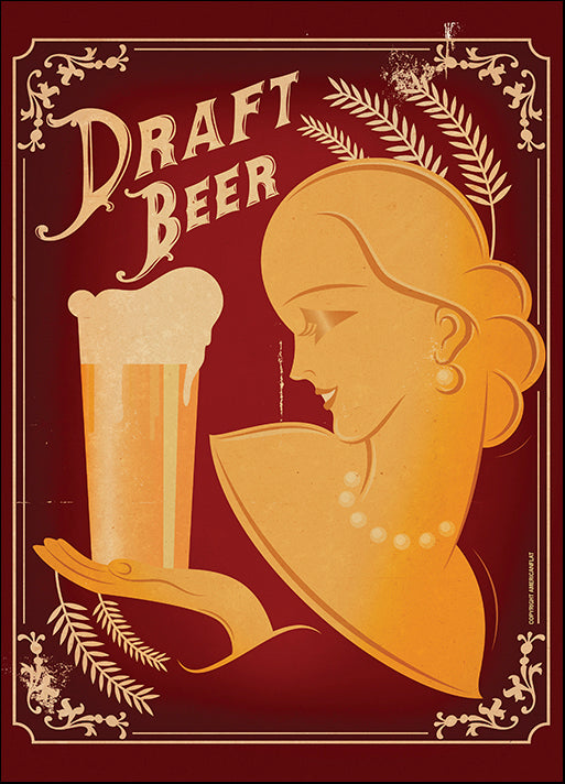 AMEFLA121738 Draft Beer, by American Flat, available in multiple sizes