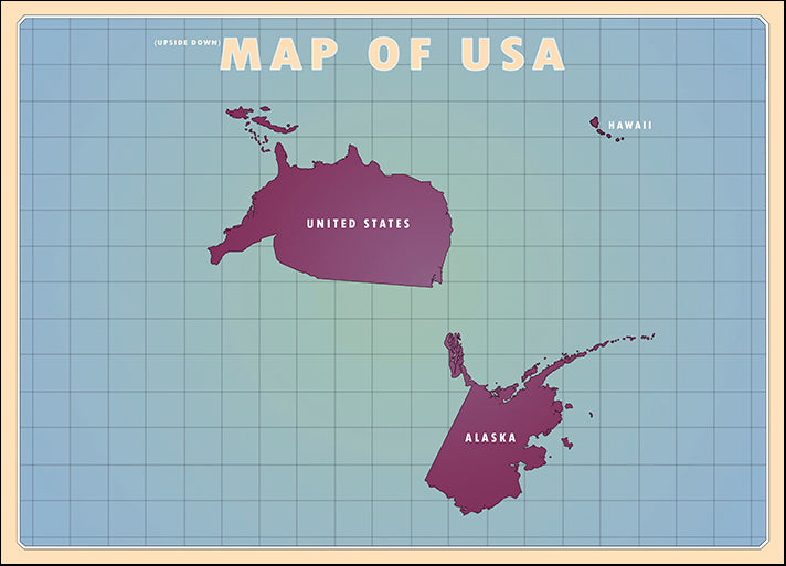 AMEFLA121786 Upside Down USA, by American Flat, available in multiple sizes - Chamton