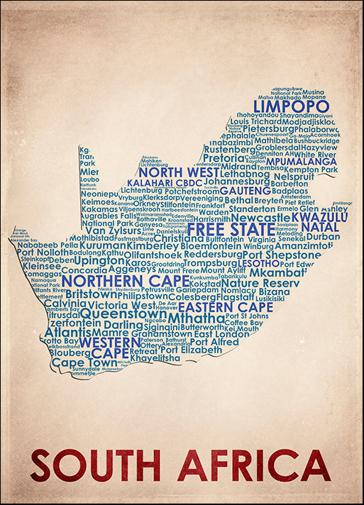 AMEFLA121798 South Africa, by American Flat, available in multiple sizes
