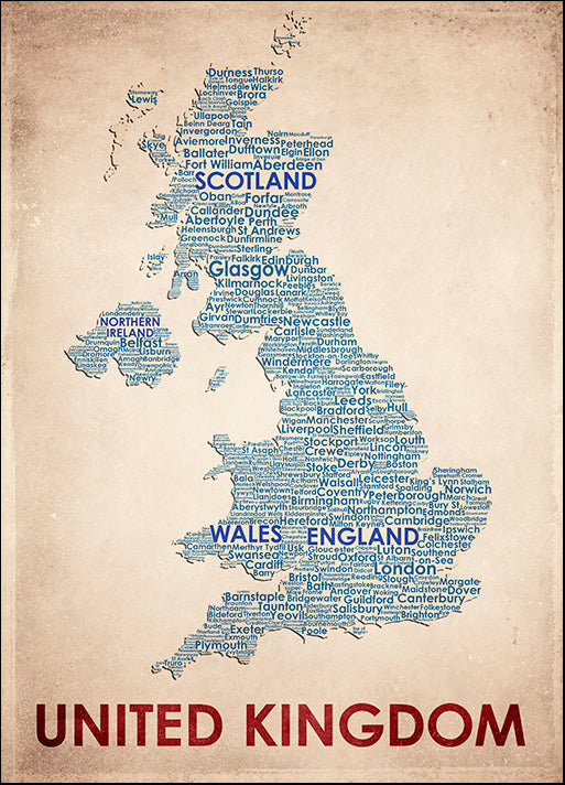 AMEFLA121805 United Kingdom, by American Flat, available in multiple sizes