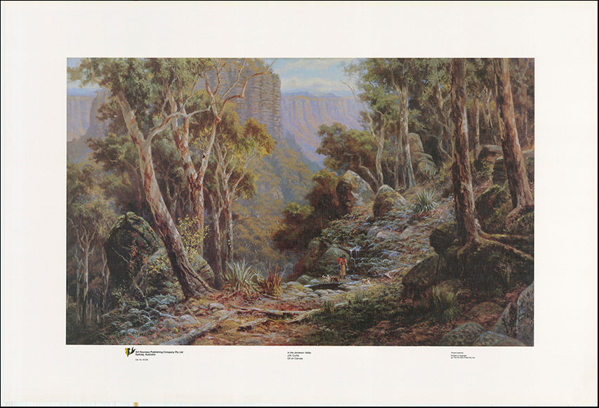 AW JC336 The Jamison Valley by  JW Curtis 101x68cm on paper