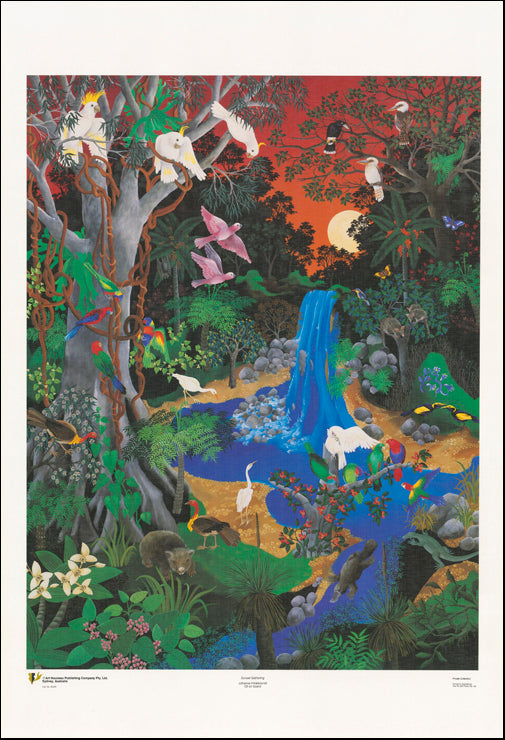 AW JH370 Johanna Hildebrandt 68x101cm on paper, Sunset Gathering