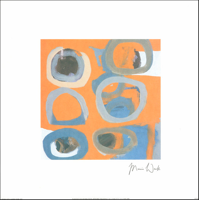 AW MW771 Marnie Wark 50x50cm on paper, Orange Jist