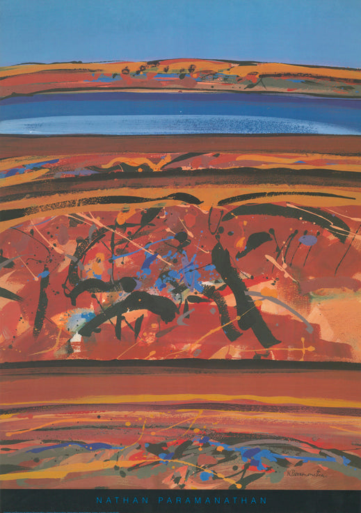 AW NP57 Nathan Paranthan 69x99cm on paper, Outback Land Textures