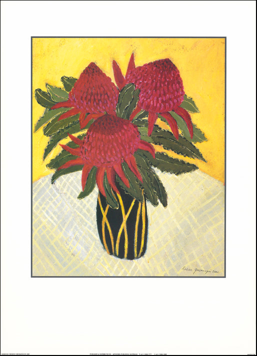 AW RG708 Waratah by Rosine Grosmougin 50x70cm on paper