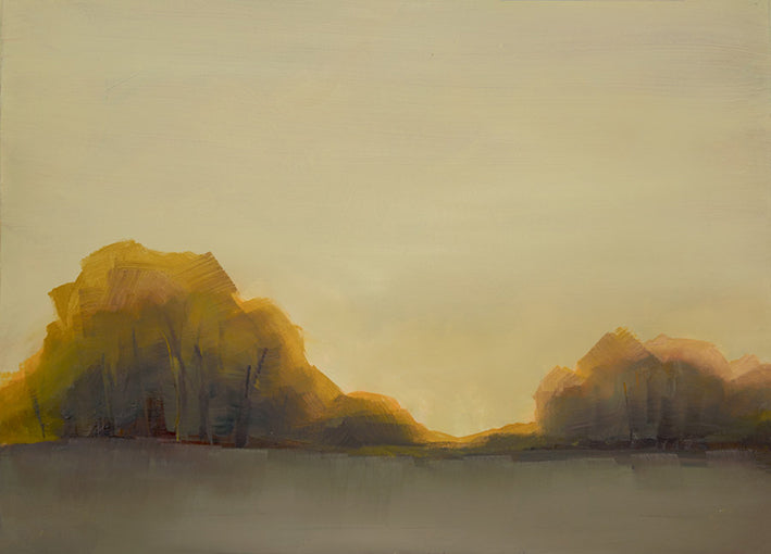 100344 Ochre Trees Landscape, by Abrams, available in multiple sizes
