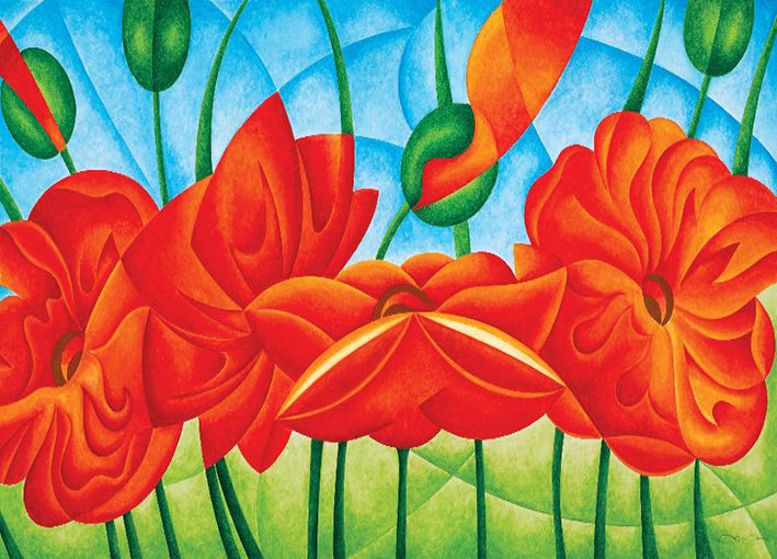 76937 Poppies III, by Andre, available in multiple sizes