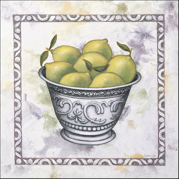 DEBLAK36399 Limes In A Silver Bowl, by Debra Lake, available in multiple sizes - Chamton
