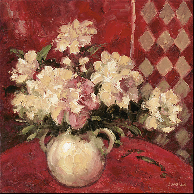 DEBLAK58783 Peonies In Urn, by Debra Lake, available in multiple sizes - Chamton