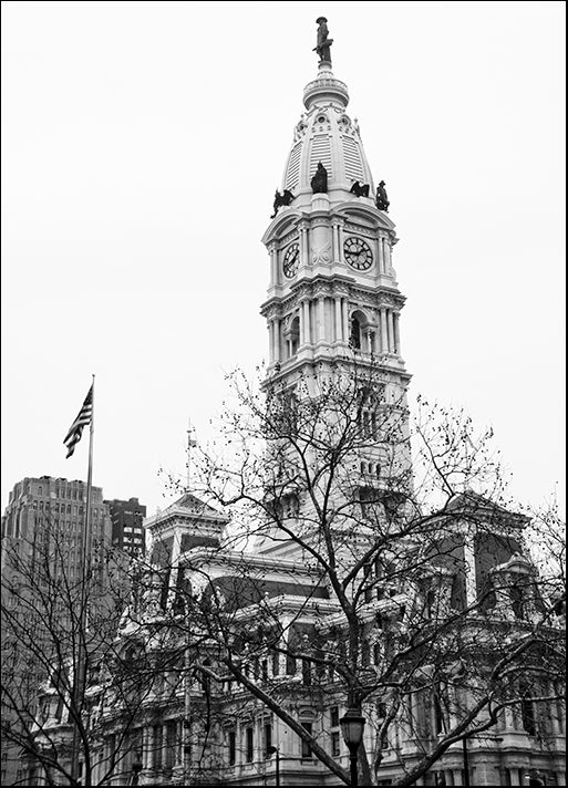 ERICLA91920 City Hall (flag), by Erin Clark, available in multiple sizes