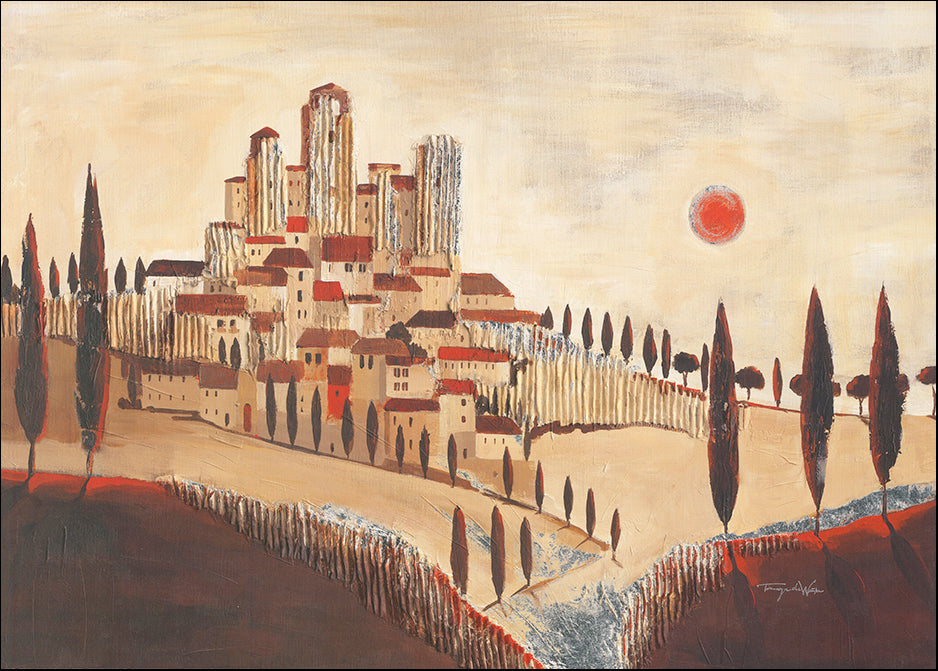 EU TW1060 San Gimignano by Tomasyn de Winter 70x50cm on paper