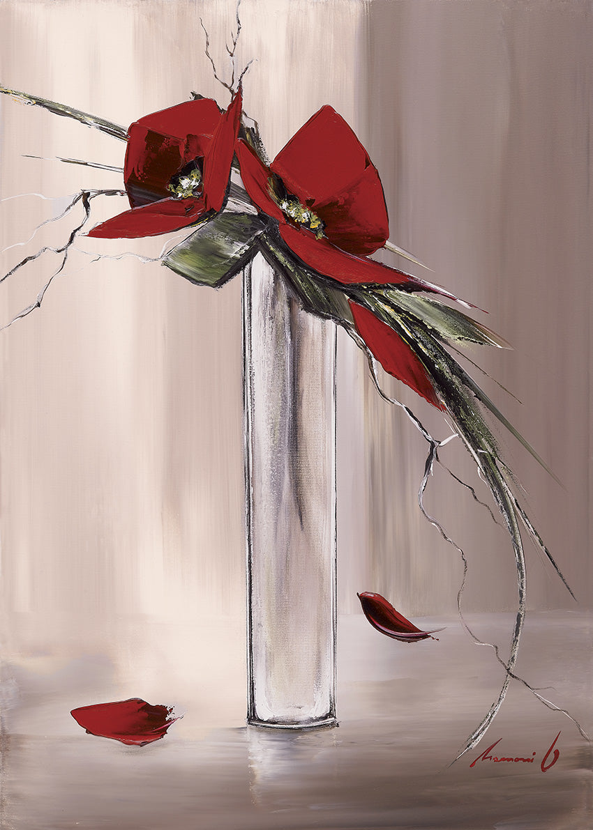 GC340 Red Modern Vase, available in multiple sizes - Chamton
