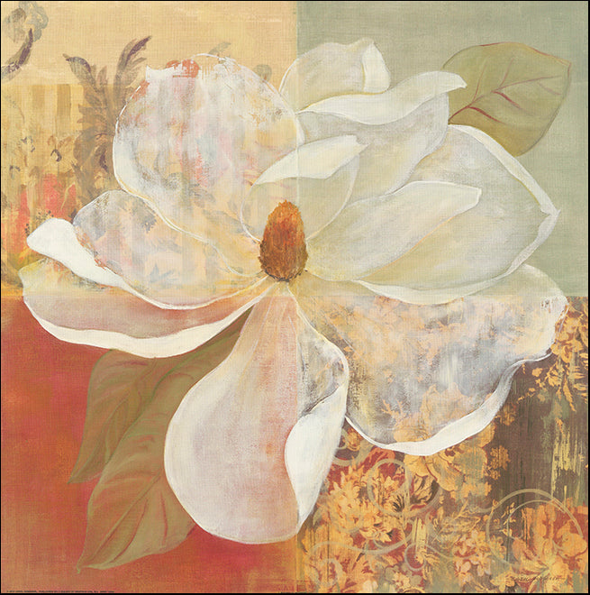 GOGV12844 Magnolia Morning 2 by Carol Robinson 50x50cm on paper