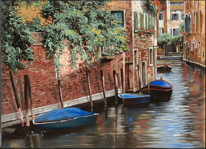 GUIBOR127787 Barche Blu A Venezia, by Guido Borelli, available in multiple sizes
