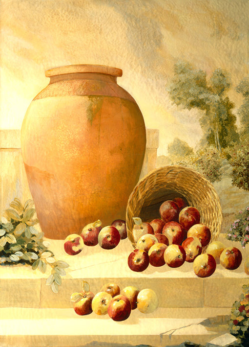 HallH,86352 Urn with Apples, by Hall Hampton, available in multiple sizes - Chamton
