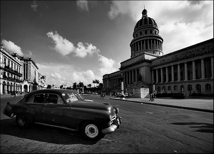 ISTNAG128807 Old Car BW, by István Nagy, available in multiple sizes