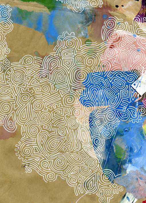 100876 White Lined Pattern, by Marie, available in multiple sizes