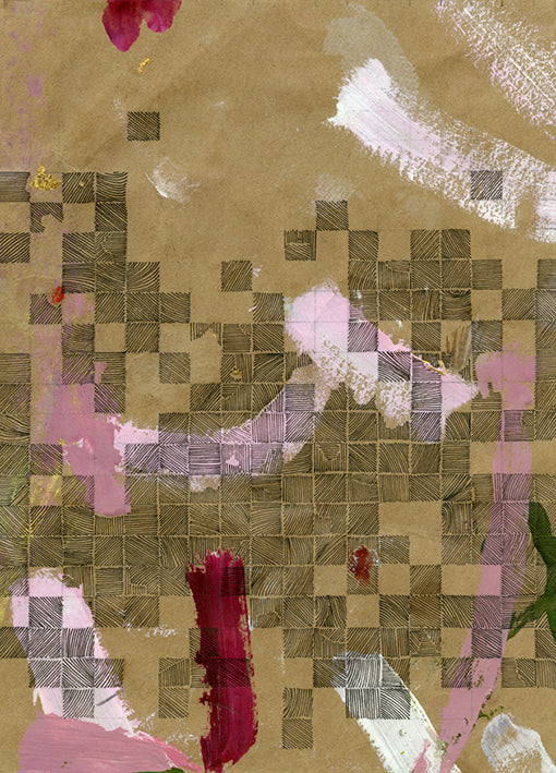 100878 Black Square Lines Pattern, by Marie, available in multiple sizes