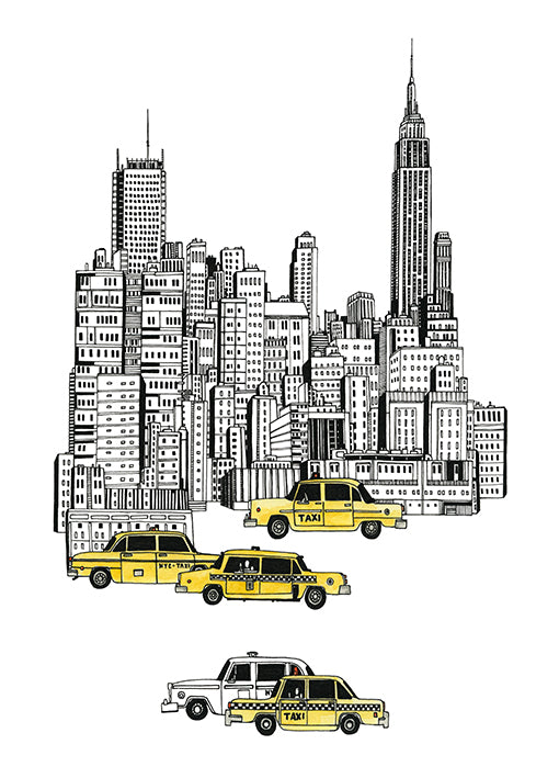 99536 New York Taxis, by Marie, available in multiple sizes