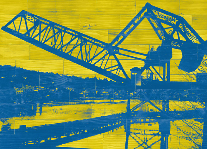 88134 Dock Crane Blue, by Paperplate, available in multiple sizes