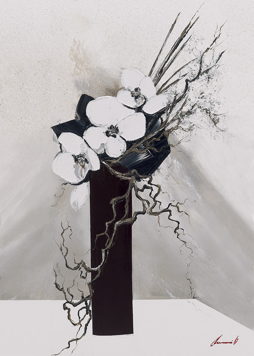 R4259 Black Modern Vase I, available in multiple sizes