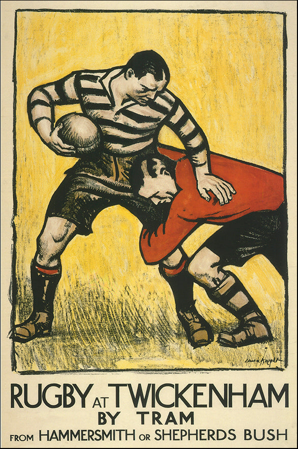 R SPQ5582 Rugby at Twickenham by The Vintage Collection 40x60cm on paper