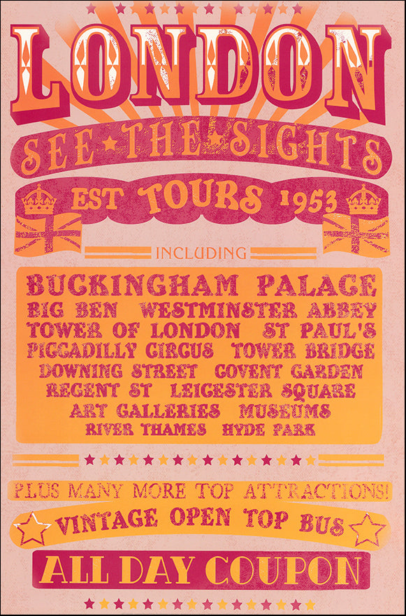 R SPQ5604 London Tours 1953 by The Vintage Collection 40x61cm on paper - Chamton