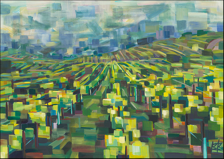 UBOR-163 Yellow Grapevines Forever by Brooke Borcherding, available in multiple sizes