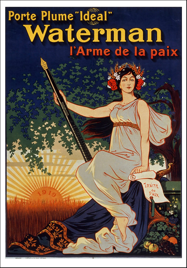 VINAPP121082 Porte Plume Ideal Waterman L'Arme de la paix, available in multiple sizes