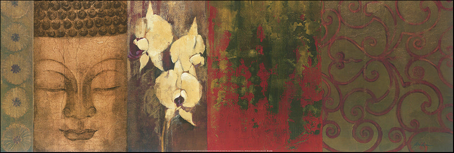 WD JLP508 Buddha and Orchid by Liz Jardine 91x30cm