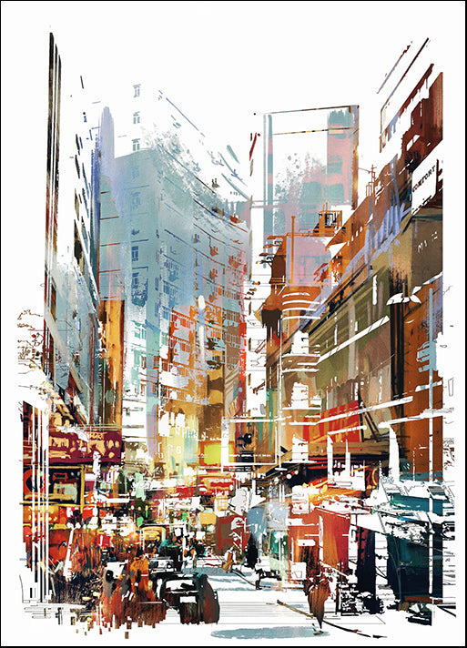 c53287451s abstract art of cityscape, available in multiple sizes