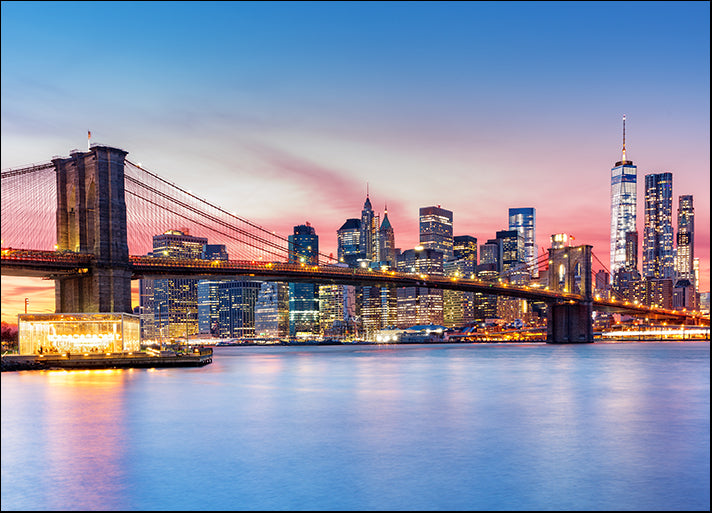 c57769310s Brooklyn Bridge and the Lower Manhattan skyline New York USA, available in multiple sizes